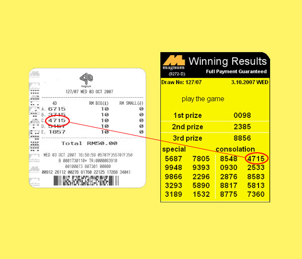 magnm 4d result - 3 October 2007