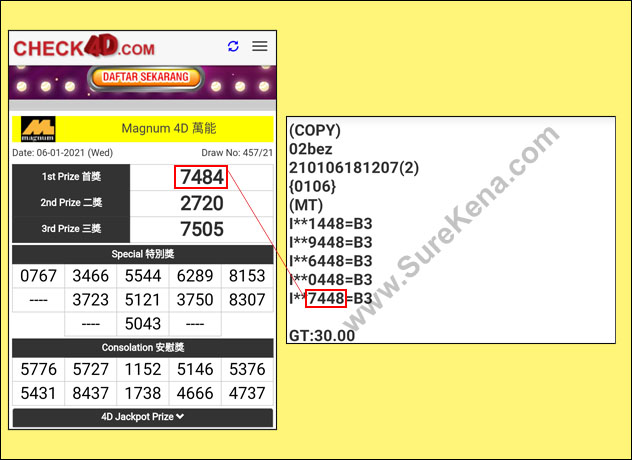 Magnum 4D Result - 5 January 2021
