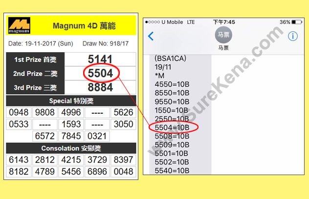 Magnum 4D Result - 19 November 2017