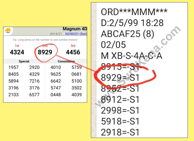 Magnum 4D Result - 2 May 2021