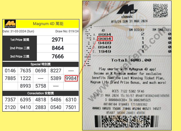 Magnum 4D Result - 27 March 2024