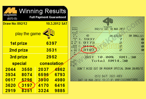 Sports Toto 4d result - 21 March 2012