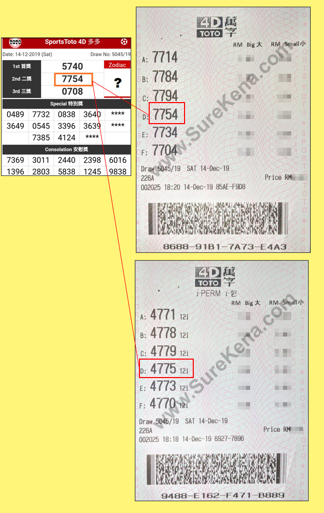 Toto 4D Result - 14 December 2019