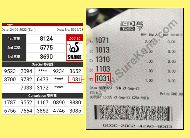 Toto 4D Result - 24 September 2023