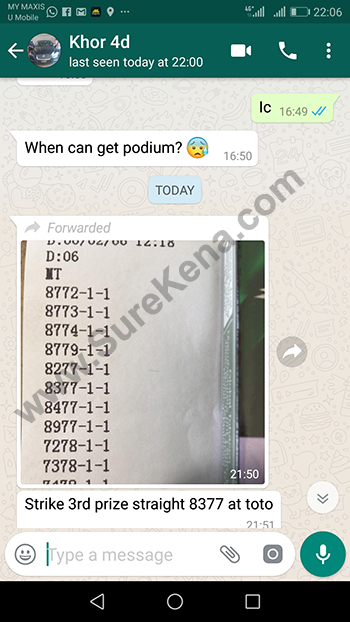 whatsapp hantar loteri 4d menang kes