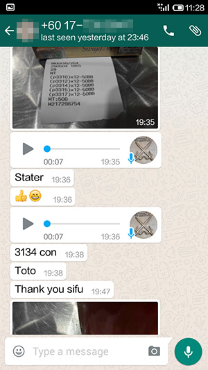 whatsapp send win 4d pirated ticket