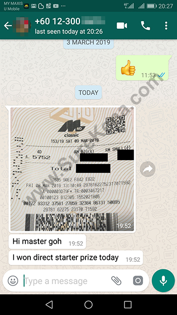 whatsapp send lottery 4d win ticket