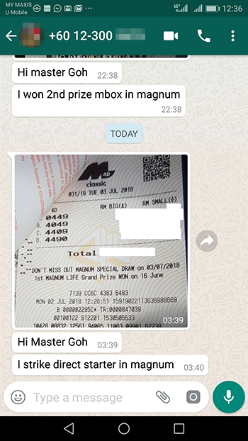 whatsapp send lottery 4d win ticket