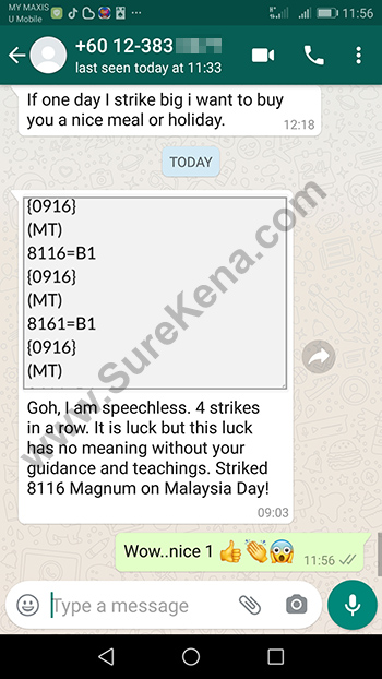 whatsapp lottery 4d win ticket